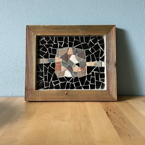 Vintage Unique Mosaic Framed Wall Art